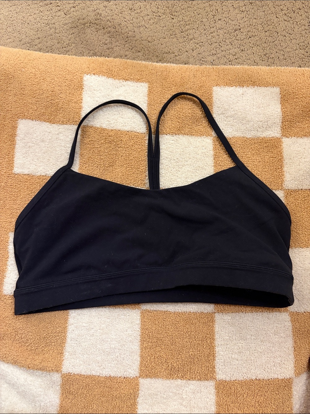 lululemon athletica Black Thin-Strap Light Support Sports Bra